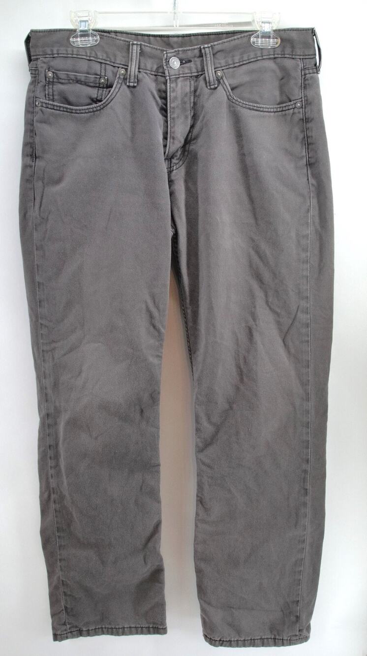 Levis 514 Jeans Size 32x30 Black Straight Leg Denim White Tab